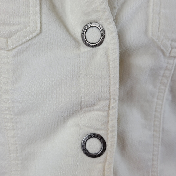 MEXX Jacket White Cropped Snap Closure Size 10 - Picture 8 of 13
